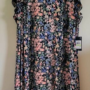 Tommy Hilfiger Blue and Pink Floral Dress